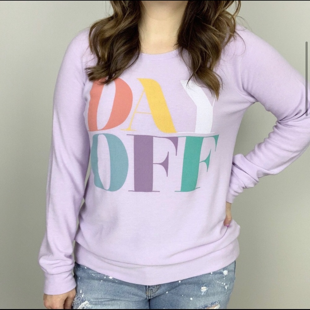 CHASER long sleeve sweatshirt “DAY OFF” lilac